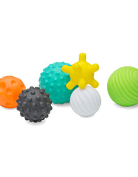 Infantino Textured Multi Ball Set - Textured Ball Set Toy for Sensory Exploration and Engagement for Ages 6 Months and up, 6 Piece Set
