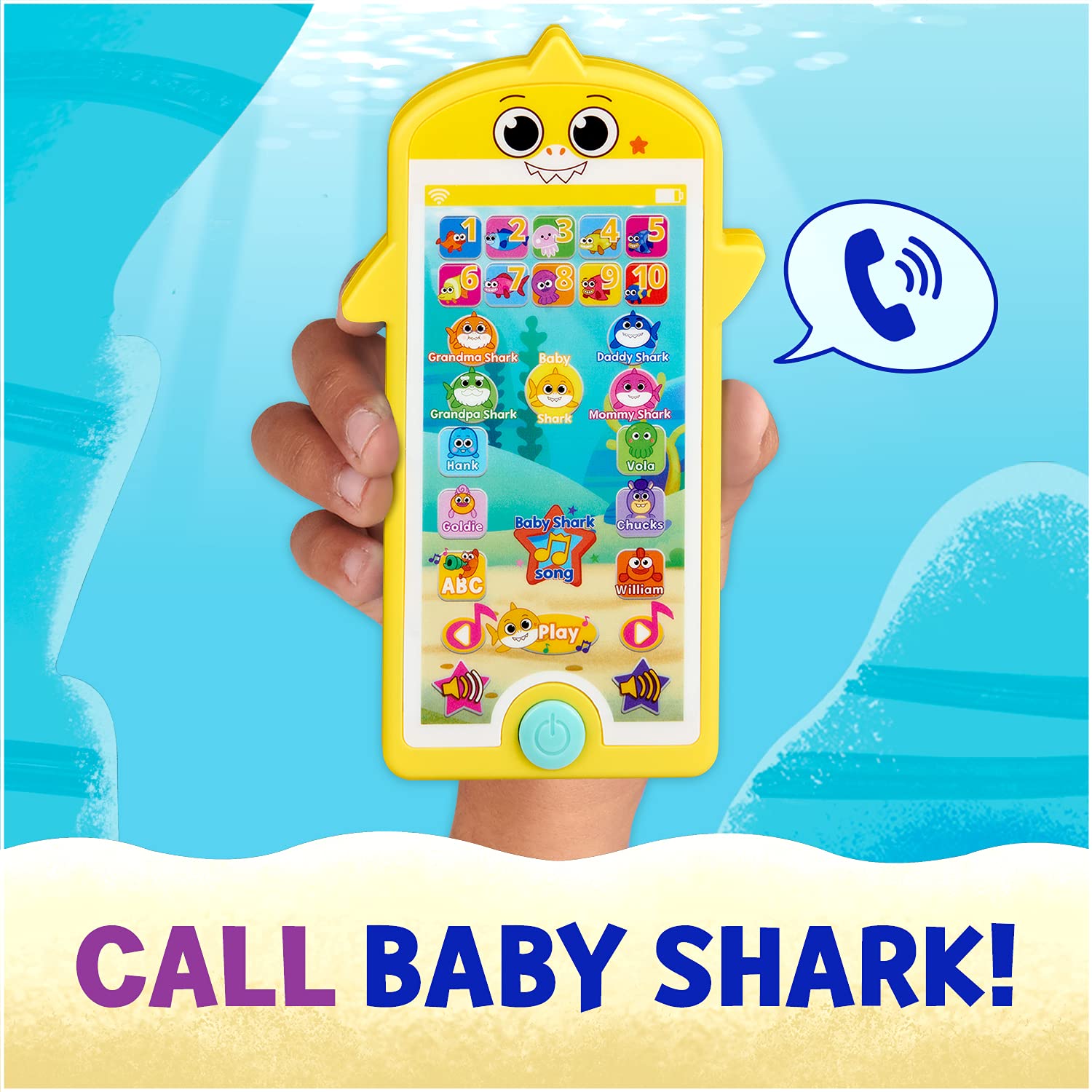 WowWee Baby Shark's Big Show! Mini Tablet for Kids – 123 and ABC Learning Toys for Toddlers – Kids Tablets (Handheld)