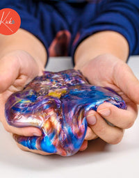 Kicko Marbled Unicorn Color Slime - Pack of 6 Colorful Galaxy Sludgy Gooey Kit for Sensory and Tactile Stimulation, Stress Relief, Prize, Party Favor, Educational Game - Kids, Boys, Girls
