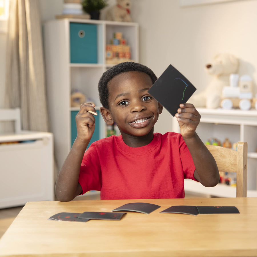 Melissa & Doug Scratch Art Rainbow Mini Notes (125 ct) With Wooden Stylus