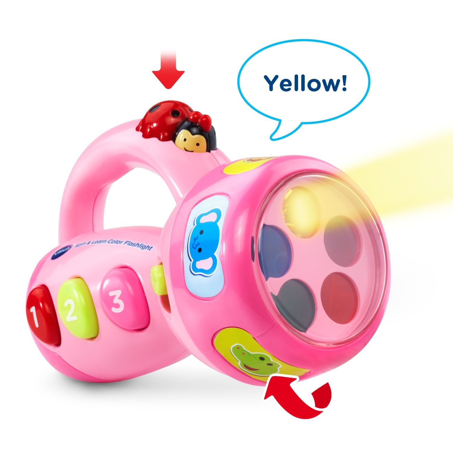 VTech Spin and Learn Color Flashlight Amazon Exclusive, Pink