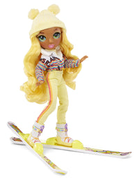 Rainbow High Winter Break Sunny Madison – Yellow Fashion Doll and Playset with 2 Designer Outfits, Pair of Skis & Accessories, Gift for Kids and Collectors, Toys for Kids Ages 6 7 8+ to 12 Years Old
