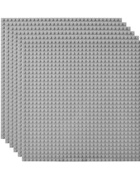 Lekebaby Classic Baseplates Building Base Plates for Building Bricks 100% Compatible with Major Brands-Baseplates 10" x 10", Pack of 6
