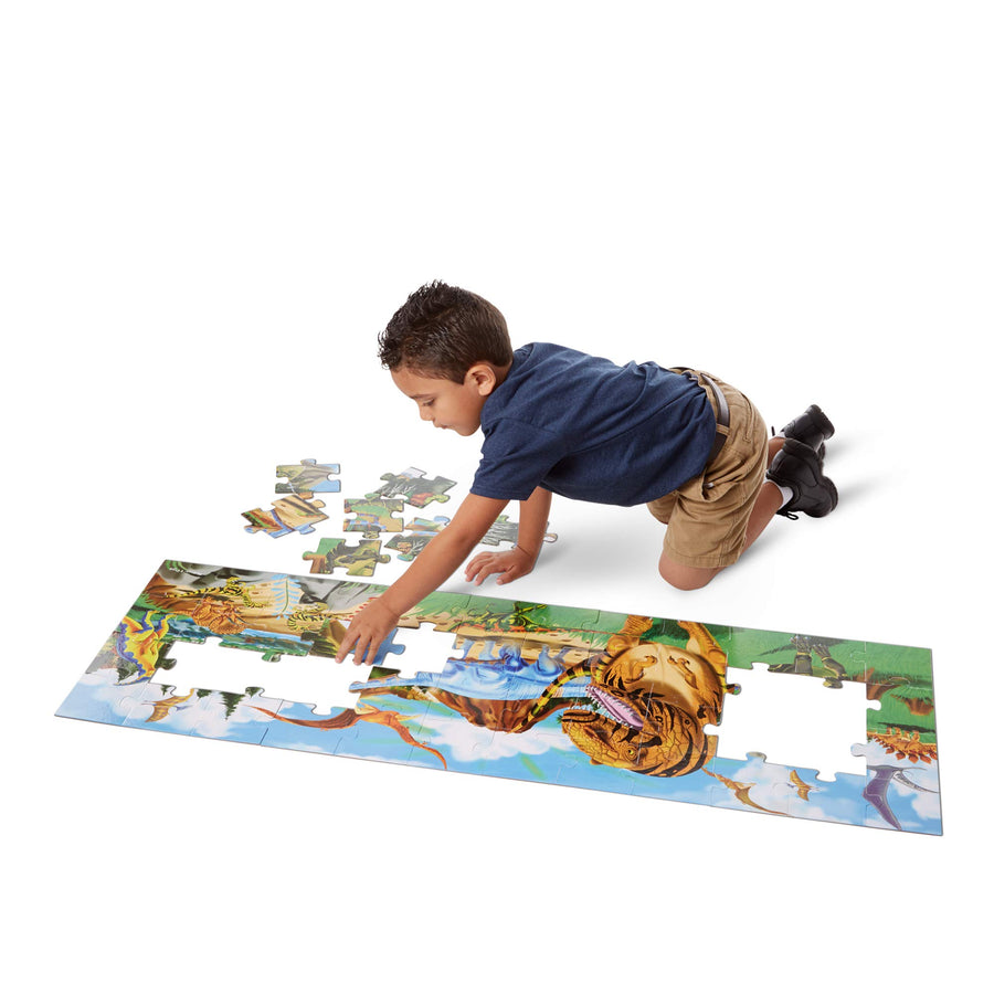 Melissa & Doug Land of Dinosaurs Floor Puzzle (48 pcs, 4 feet long)