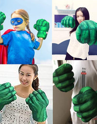 Superhero Hands Gloves Superhero Toy Fists Kids Soft Plush Superhero Costume Accessories Superhero Costumes Gloves Cosplay for Boy Girl Christmas Halloween Birthday Gift (1 Pair)
