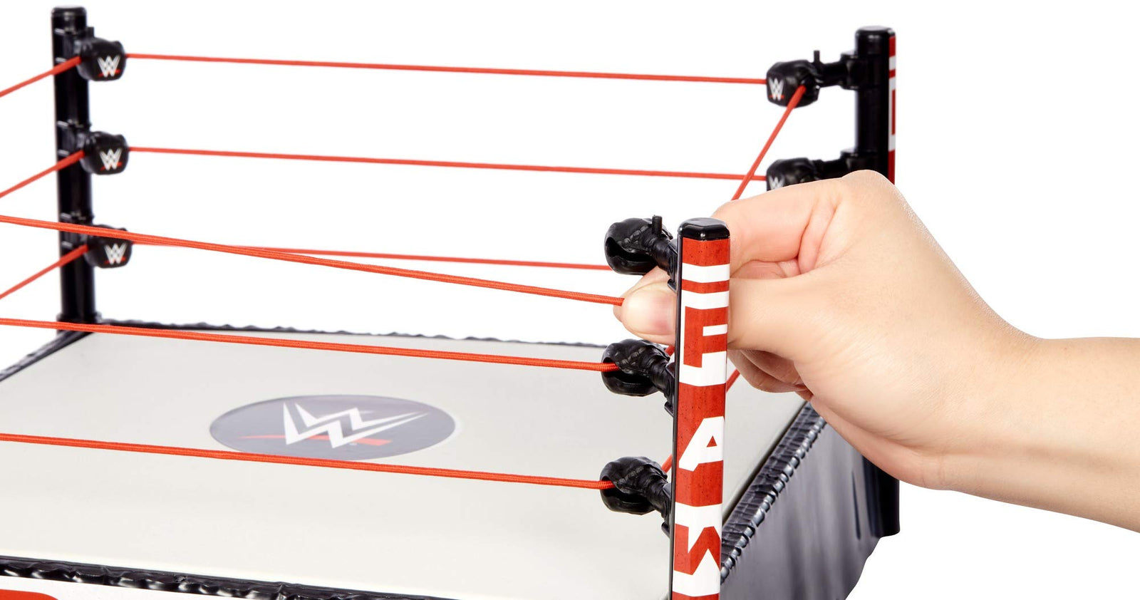 WWE Superstar 14-inch Ring with Authentic Logo, Flexible Ropes & Spring-loaded Mat for Bouncing Action  [Amazon Exclusive]