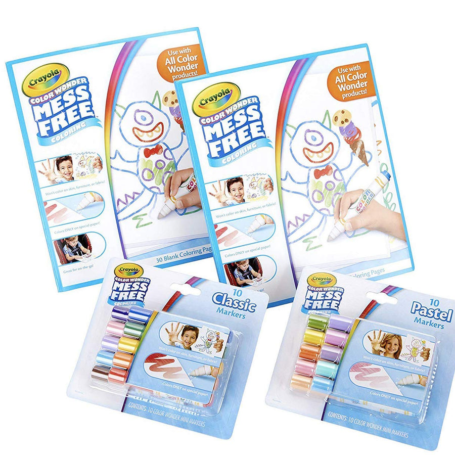 Crayola Color Wonder Mess Free Coloring Kit, 80pc, Toddler Toys, Kids Indoor Activities at Home