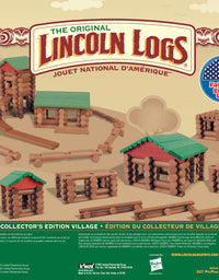 LINCOLN LOGS-Collector's Edition Village-327 Pieces-Real Wood Logs-Ages 3+ - Best Retro Building Gift Set for Boys/Girls-Creative Construction Engineering–Top Blocks Game Kit - Preschool Education Toy
