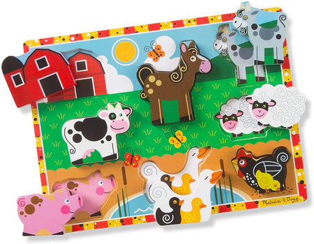 Melissa & Doug Farm Wooden Chunky Puzzle (8 pcs)