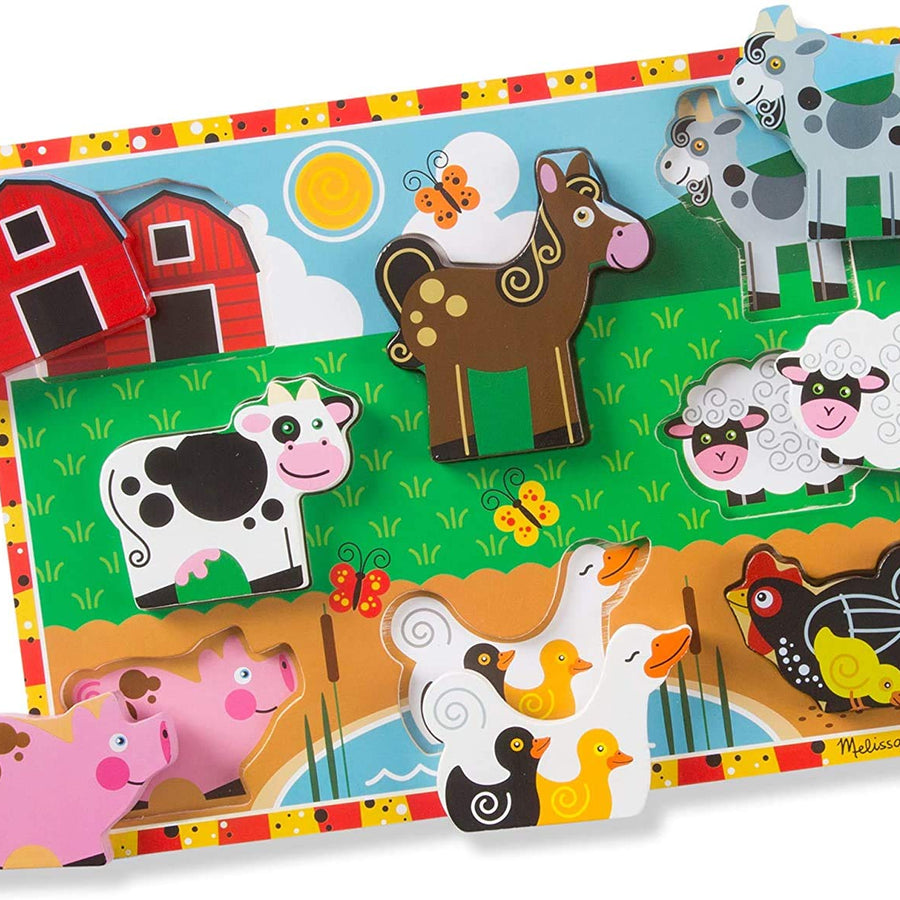 Melissa & Doug Farm Wooden Chunky Puzzle (8 pcs)