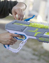 NERF Hyper Rush-40 Pump-Action Blaster, 30 Hyper Rounds, Eyewear, Up to 110 FPS Velocity, Easy Reload, Holds Up to 40 Rounds
