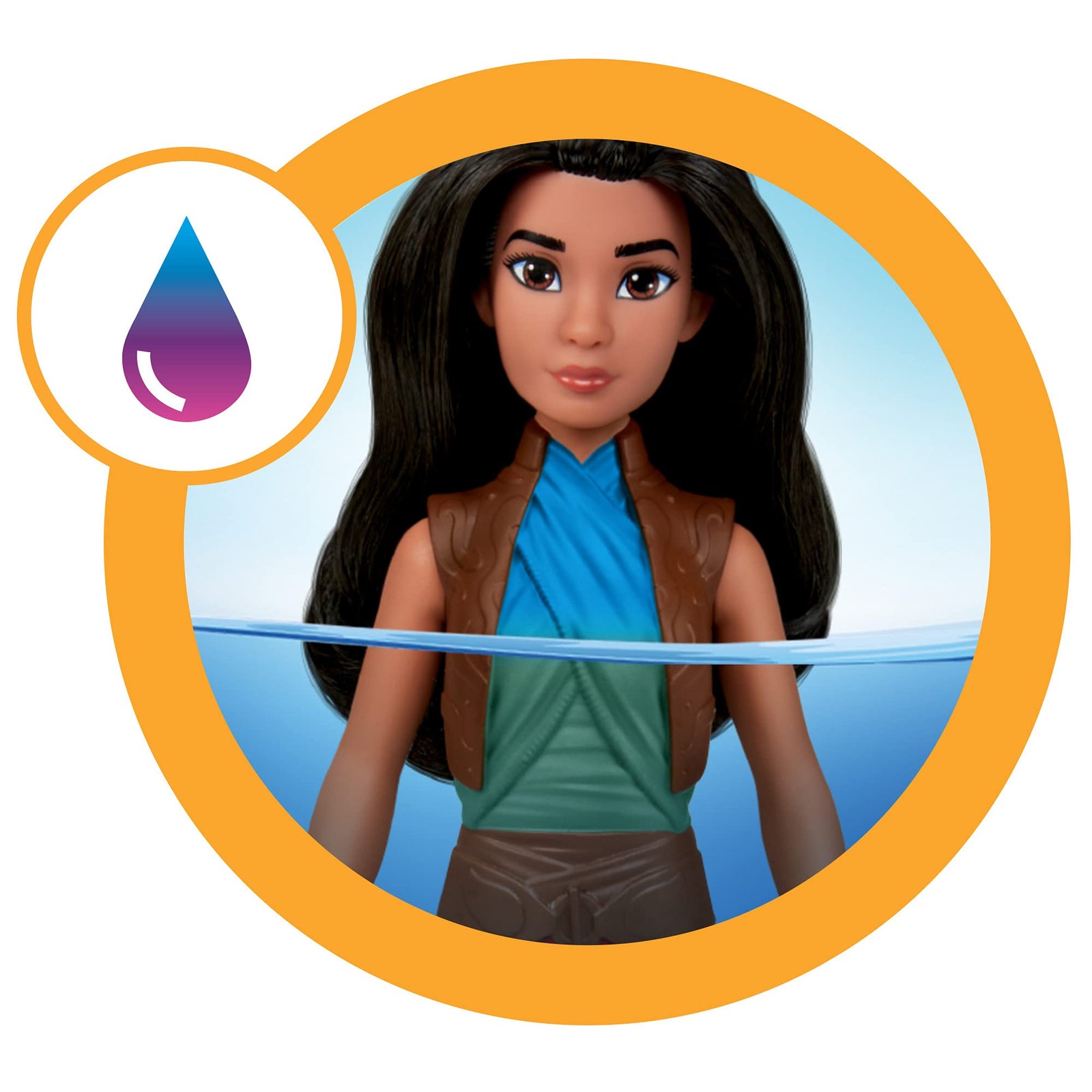 Disney's Raya and The Last Dragon Color Splash Raya and Sisu Dragon, Water Toy for Kids 3 and Up