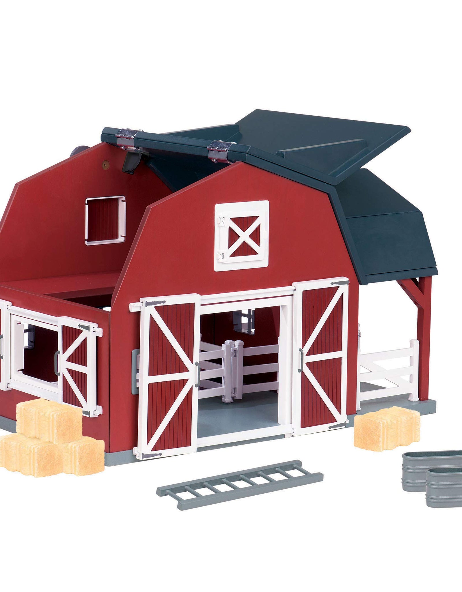 Terra by Battat – Wooden Animal Barn – Toy Barn Farm Toys Playset for Kids 3+ (20 pc)