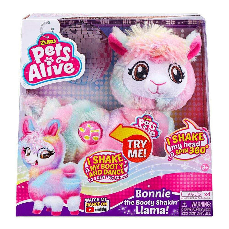 Pets Alive Rainbow Bonnie The Booty Shakin Llama Battery-Powered Dancing Robotic Toy by ZURU