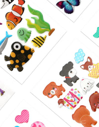 SAVITA 3D Stickers for Kids & Toddlers 500+ Puffy Stickers Variety Pack for Scrapbooking Bullet Journal Including Animal, Numbers, Fruits, Fish, Dinosaurs, Cars and More…

