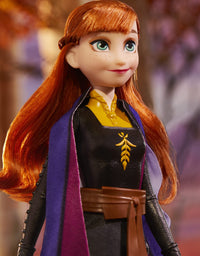 Disney Frozen 2 Frozen Shimmer Anna Fashion Doll, Skirt, Shoes, and Long Red Hair, Toy for Kids 3 Years Old and Up
