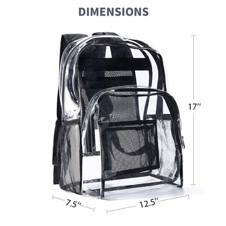 Vorspack Clear Backpack Heavy Duty PVC Transparent Backpack