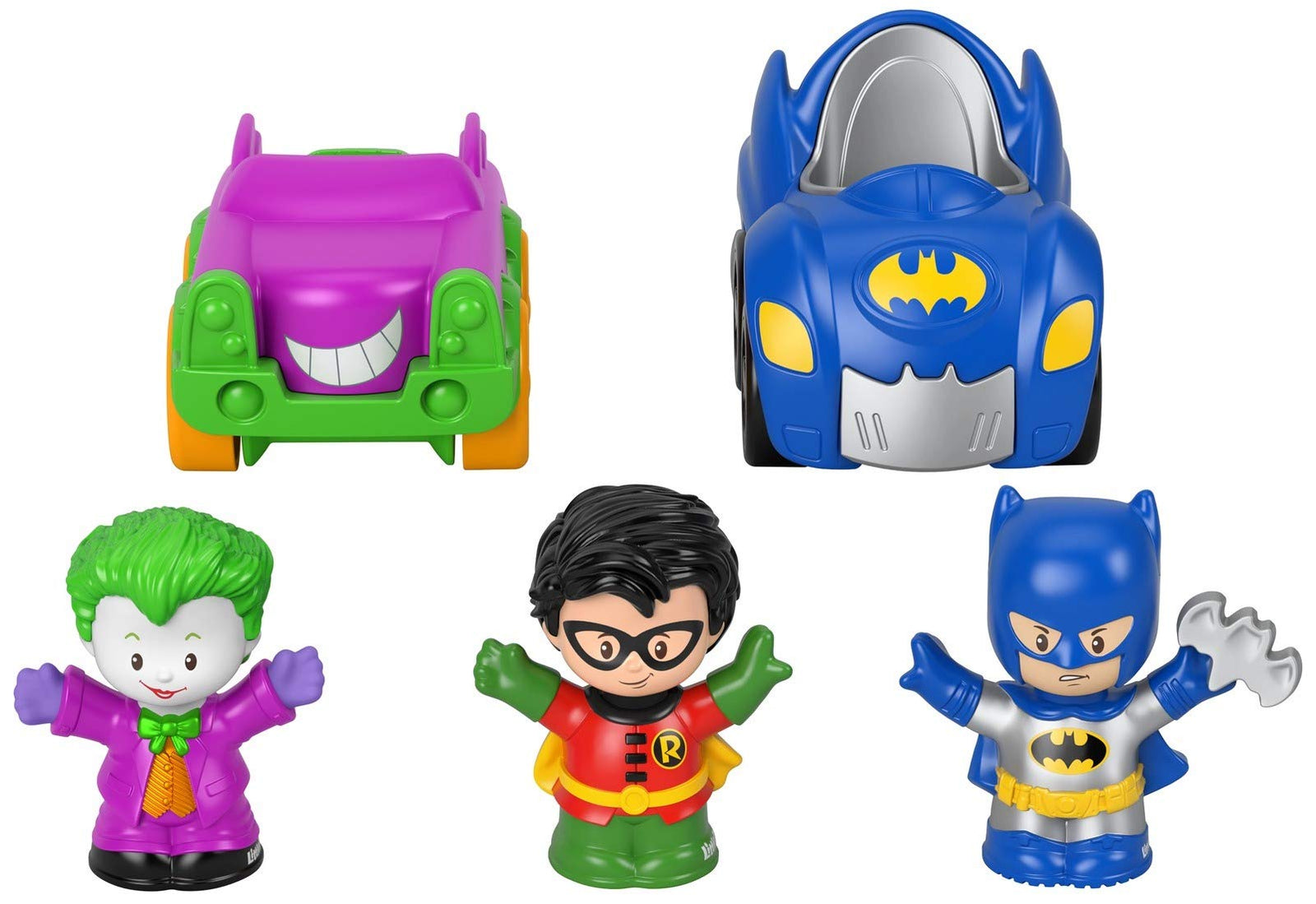 Fisher-Price Little People DC Super Friends Crime Fighting Gift Set, Batman Toy Vehicle and Figure Gift Set for Toddlers and Preschool Kids Ages 1 to 5 Years