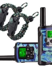 Walkie Talkies for Kids 22 Channel 2 Way Radio 3 Miles Long Range Handheld Walkie Talkies Durable Toy Best Birthday Gifts for 6 Year Old Boys and Girls fit Adventure Game Camping (Green Camo 1)
