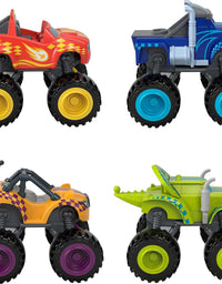 Fisher-Price Blaze and The Monster Machines Racers 4 Pack, Set of Die-Cast Metal Push-Along Vehicles for Preschool Kids Ages 3 Years and Older
