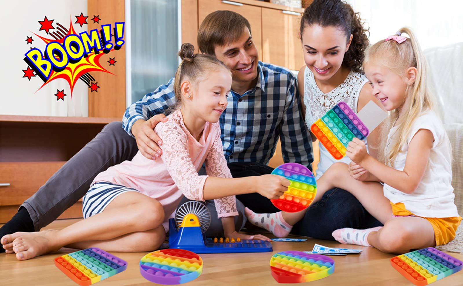 6 Packs Popitsfidgets Toy for Boys，Poppers It Popits Pops Popet Popitsfidgets Press Pop Bubble Sensory Stress Relief Satisfying Game Toy Package Fidgettoy Set Rainbow Mouse Dinosaur Space Robot
