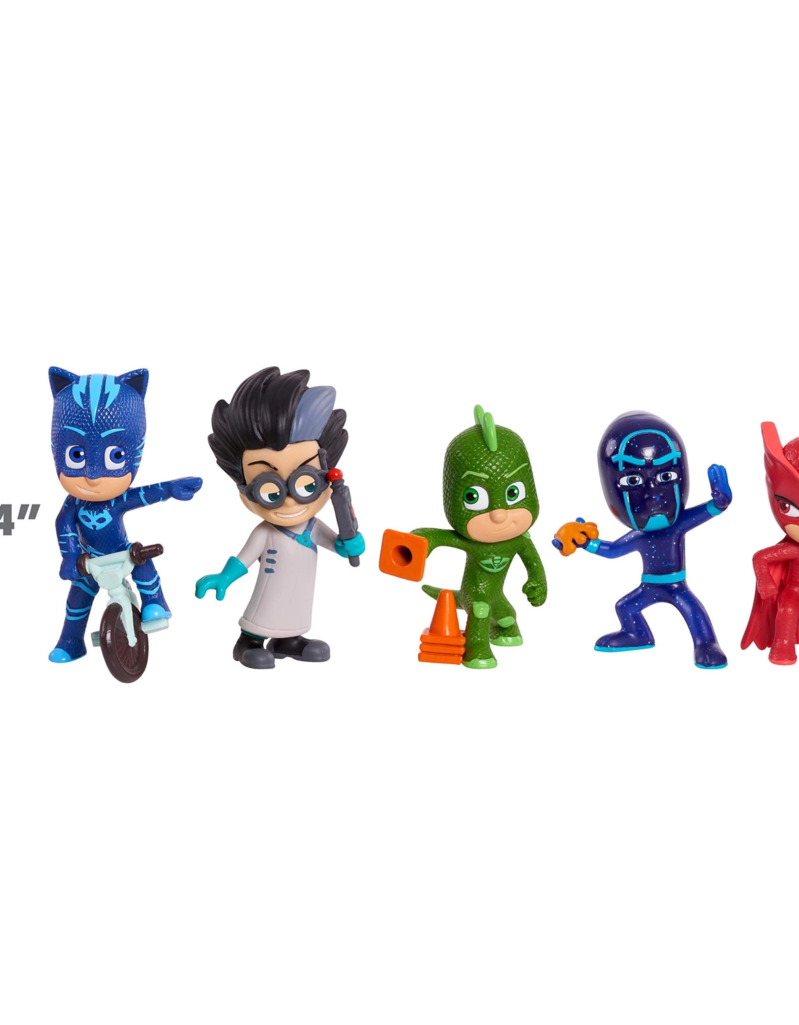PJ Masks Just Play Collectible 5-Piece Figure Set,Catboy, Owlette, Gekko, Romeo, and Night Ninja