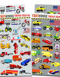 Cars and Trucks Stickers Party Supplies Pack Toddler -- Over 160 Stickers (Cars, Fire Trucks, Construction, Buses & More!)
