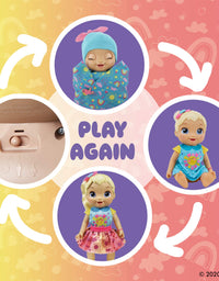 Baby Alive Baby Grows Up (Happy) - Happy Hope or Merry Meadow, Growing and Talking Baby Doll, Toy with 1 Surprise Doll and 8 Accessories
