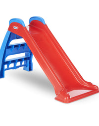 Little Tikes First Slide Toddler Slide, Easy Set Up Playset for Indoor Outdoor Backyard, Easy to Store, Safe Toy for Toddler, Slip And Slide For Kids (Red/Blue), 39.00''L x 18.00''W x 23.00''H
