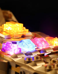 LED Light for Lego 76191 Infinity Gauntlet Collectible Building Kit, Decoration Lights for Thanos Hand Gauntlet Model, Remote Control DIY Lighting for Infinity Stones,Pack Without Building Block
