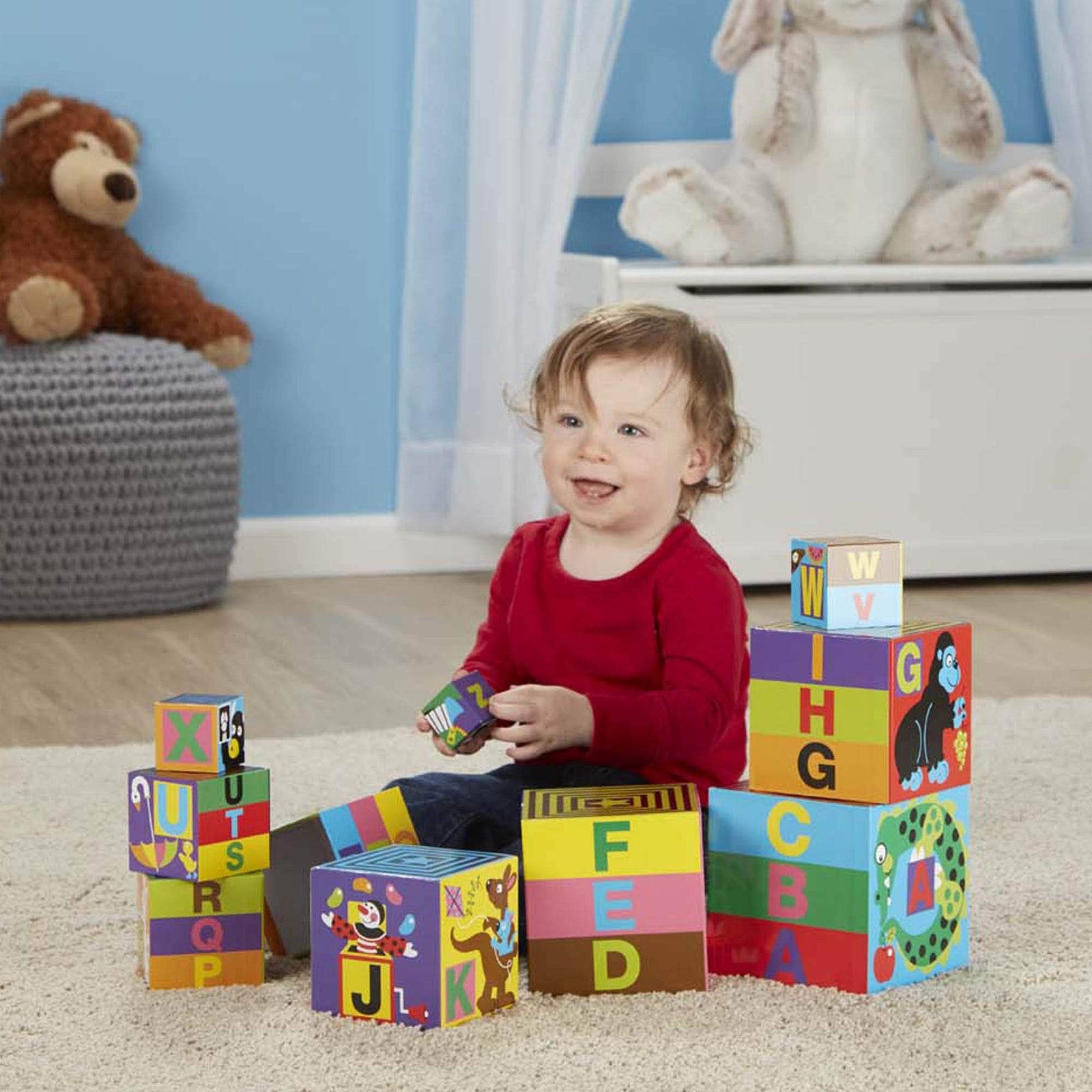 Melissa & Doug Deluxe 10-Piece Alphabet Nesting and Stacking Blocks