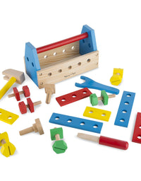 Melissa & Doug Take-Along Tool Kit Wooden Construction Toy (24 pcs)
