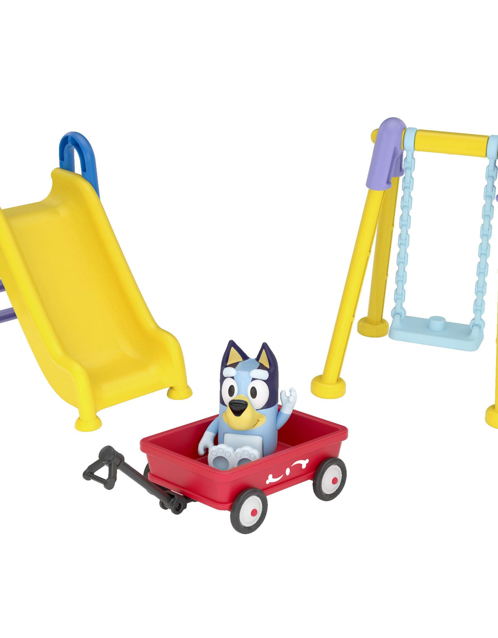 Bluey Park Playset 2.5" Figure, Wagon, Swing Set, and Slide