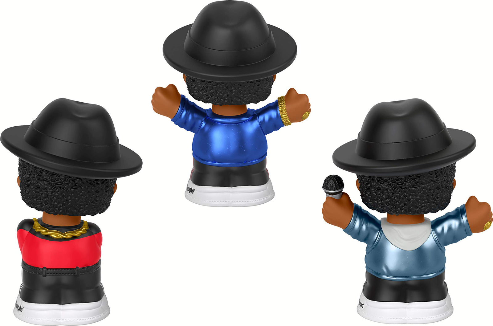 Fisher-Price Little People Collector Run DMC, Set of 3 Figures Styled Like The Iconic Hip Hop Group for Fans Ages 1-101 [Amazon Exclusive]