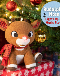 Rudolph the Red - Nosed Reindeer - Stuffed Animal Plush Toy with Music & Lights
