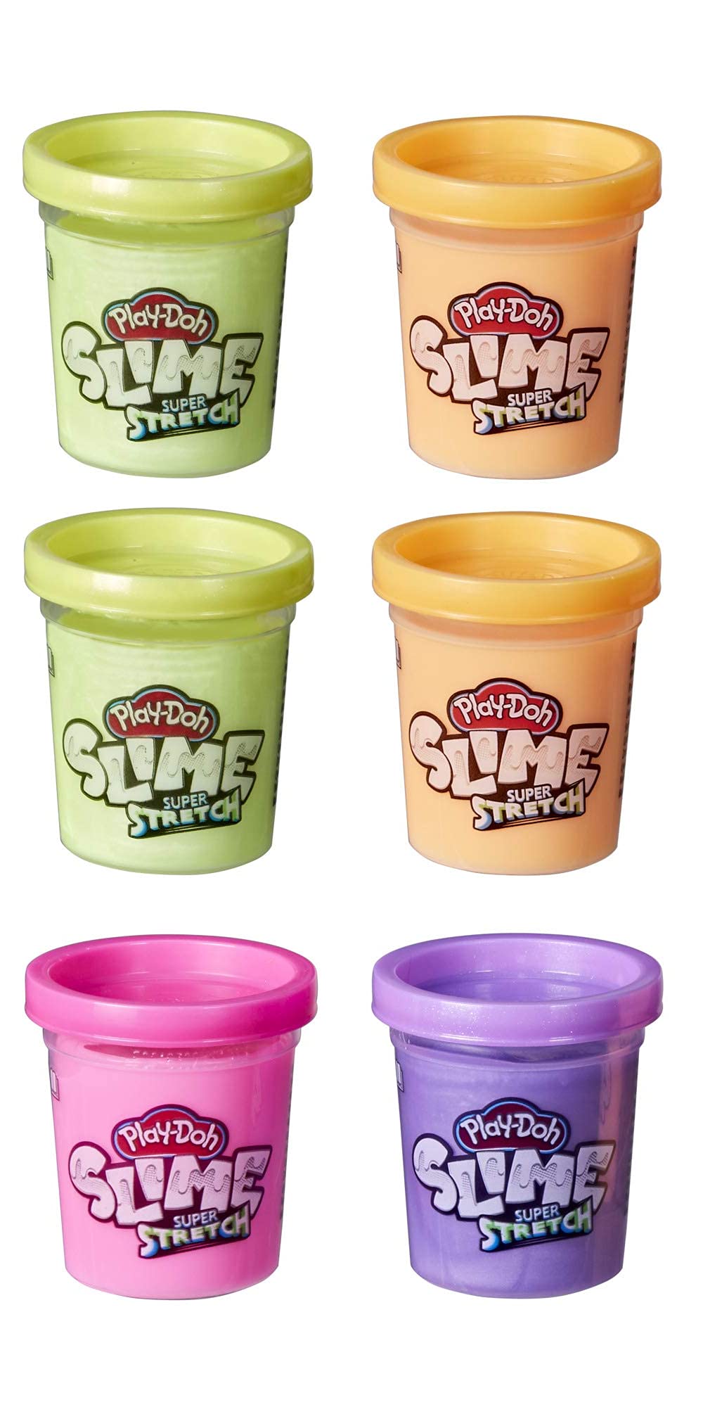 Play-Doh Slime Super Stretch Multipack of 12 for Kids 3 Years and Up, Premade, Assorted Colors Non-Toxic (Amazon Exclusive)