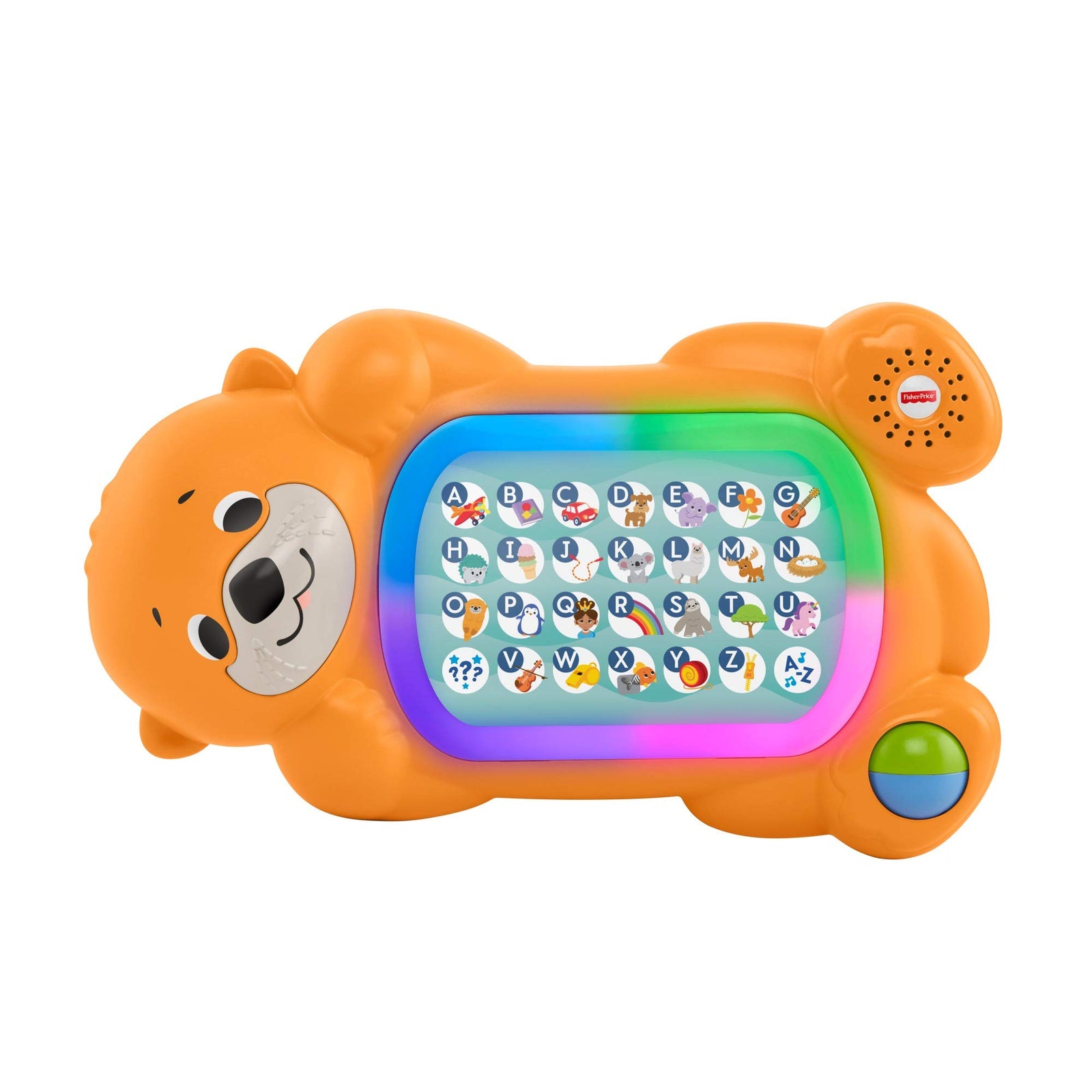 Fisher-Price Linkimals A to Z Otter - Interactive Educational Toy with Music & Lights for Baby Ages 9 Months & Up, Multicolor