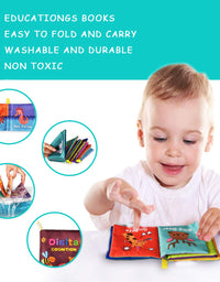 Baby Bath Books,Nontoxic Fabric Soft Baby Cloth Books,Early Education Toys,Waterproof Baby Books for Toddler, Infants Perfect Shower Toys,Kids Bath Toys Birthday Gift(Pack of 8)
