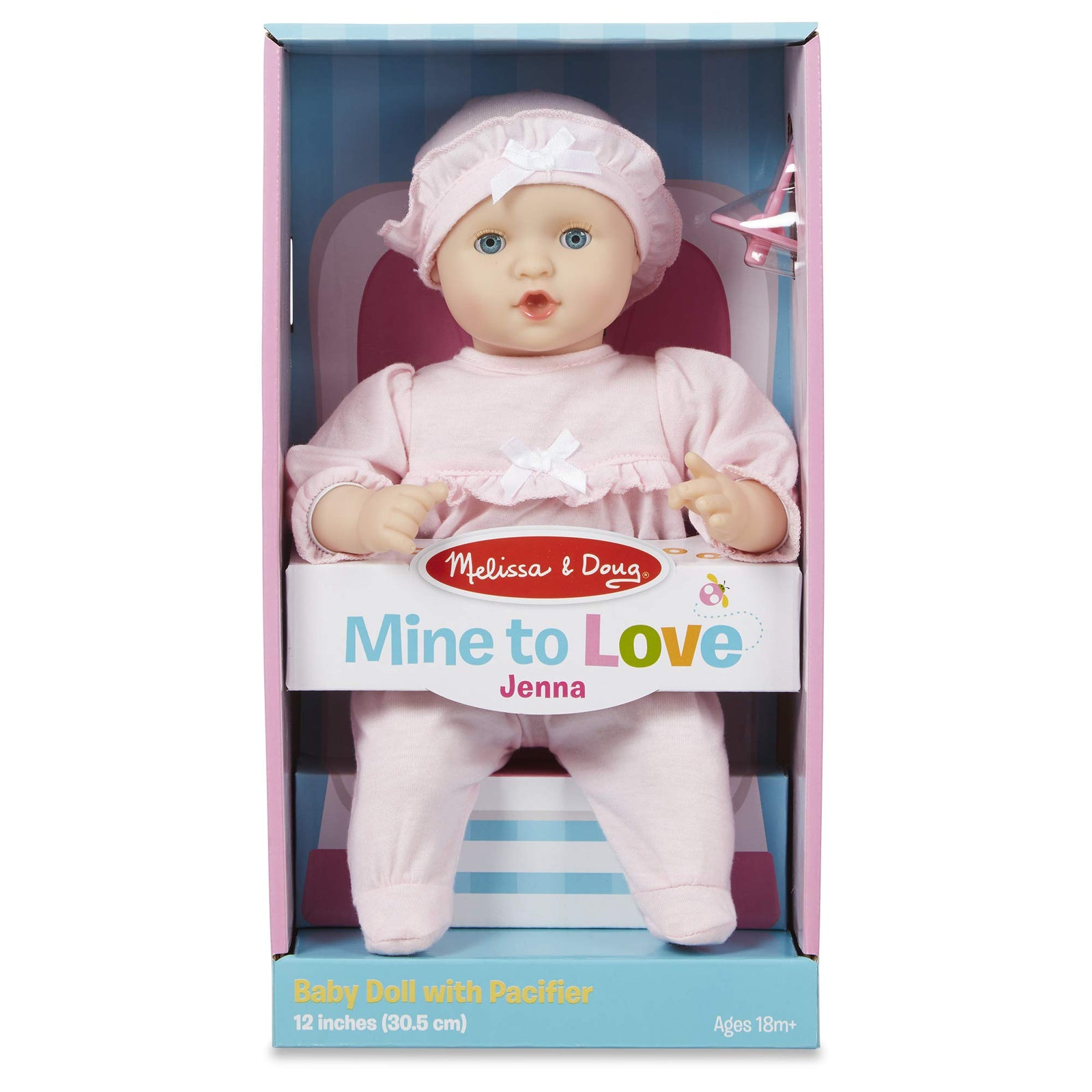 Melissa & Doug Mine to Love Jenna 12" Soft Body Baby Doll With Romper, Hat