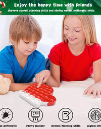 6Pack Christmas Pop Fidget Toys Pack for Kids Girls Boys with 2 Keychain its Push Bubble Sensory Toy Poppers Christmas Stockings Party Gifts Stress Autism Relief for Adults
