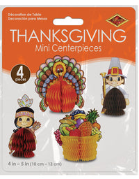 Beistle 4-Pack Decorative Thanksgiving Playmates, 4-Inch-5-Inch
