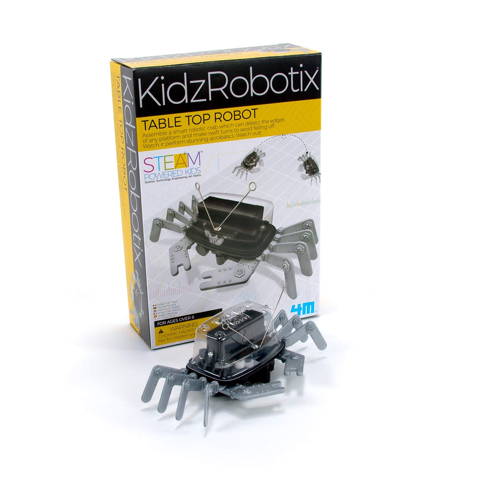4M 5576 Table Top Robot - DIY Robotics Stem Toys, Engineering Edge Detector Gift for Kids & Teens, Boys & Girls (Packaging May Vary)