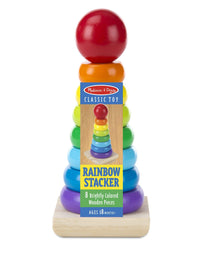 Melissa & Doug Rainbow Stacker Wooden Ring Educational Toy
