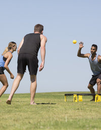 Spikeball Game Set - Played Outdoors, Indoors, Lawn, Yard, Beach, Tailgate, Park - Includes 1 Ball, Drawstring Bag, and Rule Book - Game for Boys, Girls, Teens, Adults, Family
