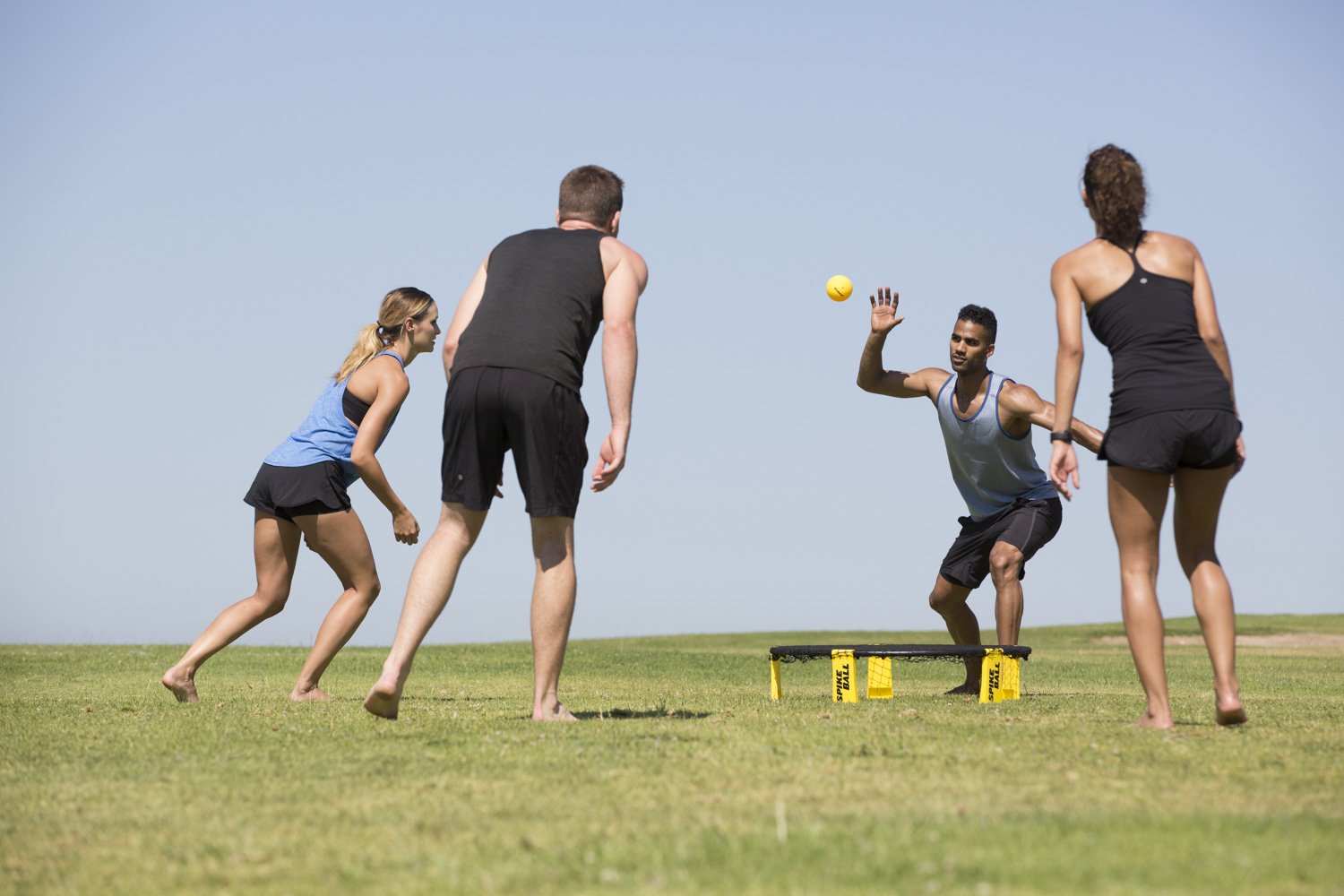 Spikeball Game Set - Played Outdoors, Indoors, Lawn, Yard, Beach, Tailgate, Park - Includes 1 Ball, Drawstring Bag, and Rule Book - Game for Boys, Girls, Teens, Adults, Family