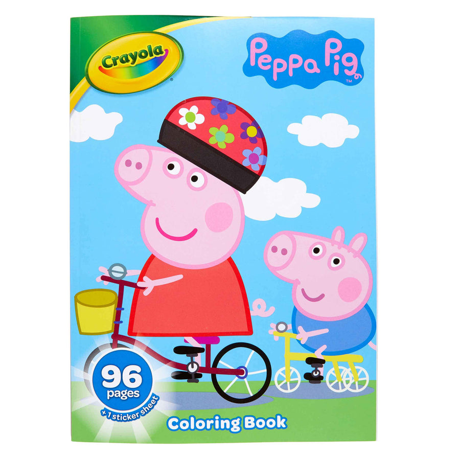 Crayola Peppa Pig Coloring Book with Stickers, Gift for Kids, 96 Pages, Ages 3, 4, 5, 6