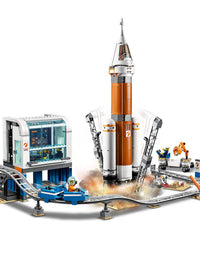 LEGO City Space Deep Space Rocket and Launch Control 60228 Model Rocket Building Kit with Toy Monorail, Control Tower and Astronaut Minifigures, Fun STEM Toy for Creative Play (837 Pieces)
