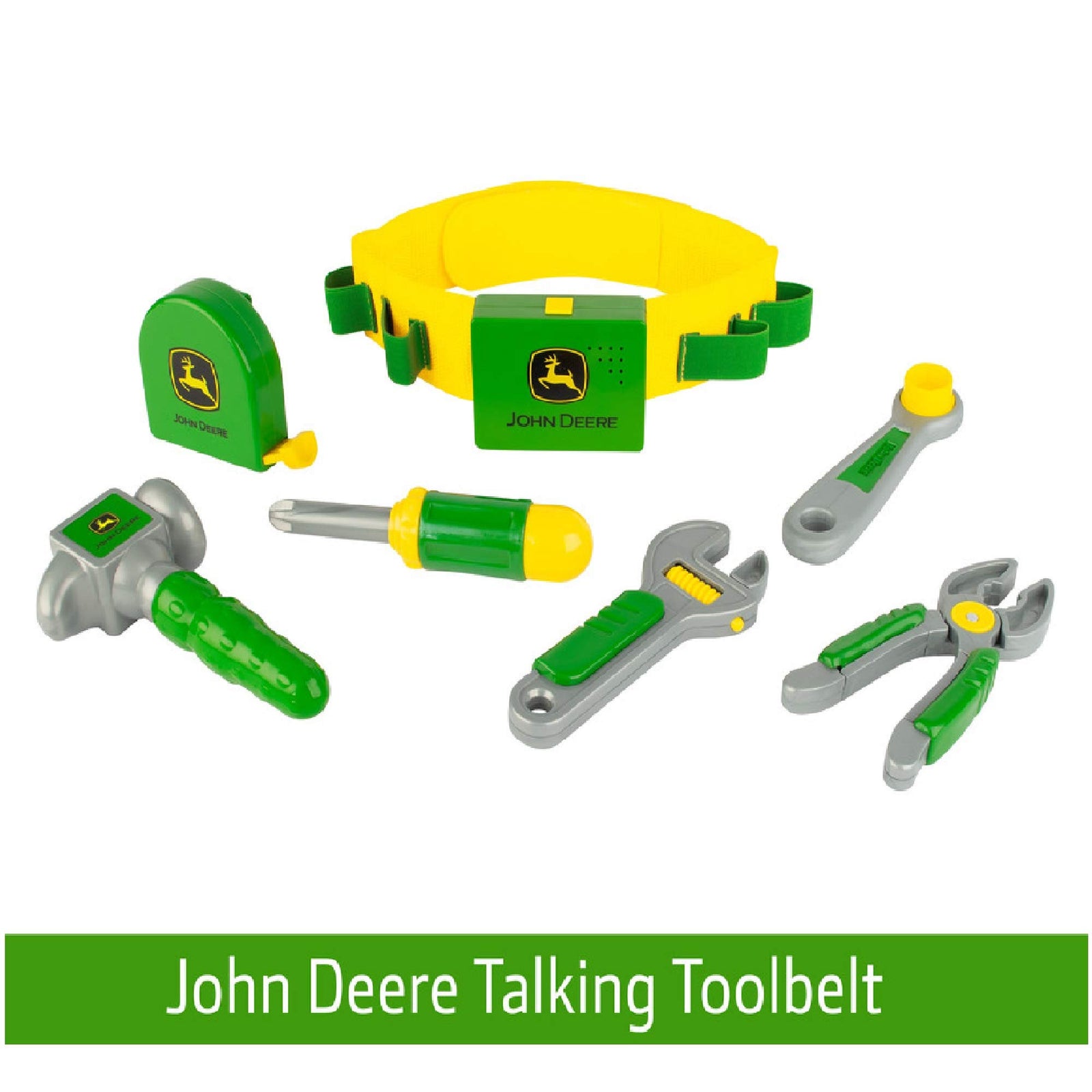 TOMY John Deere Deluxe Talking Toolbelt Preschool Toy