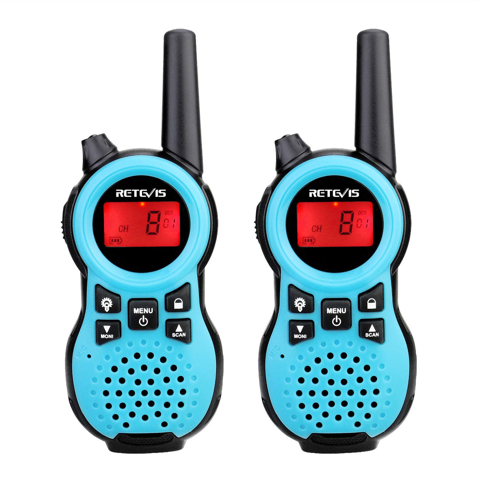 Retevis RT38 Walkie Talkies for Kids,Toys with 22 CH Flashlight,USB Charging Port,Mini Hands Free Walkie Talkie Toy Gifts for Boys Girls Aged 6-12,Camping Hiking Outdoors(Blue, 2 Pack)