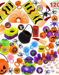 JOYIN 120 Pieces Halloween Toys Assortment for Halloween Party Favors, School Classroom Rewards, Trick or Treating, Halloween Miniatures, Halloween Prizes
